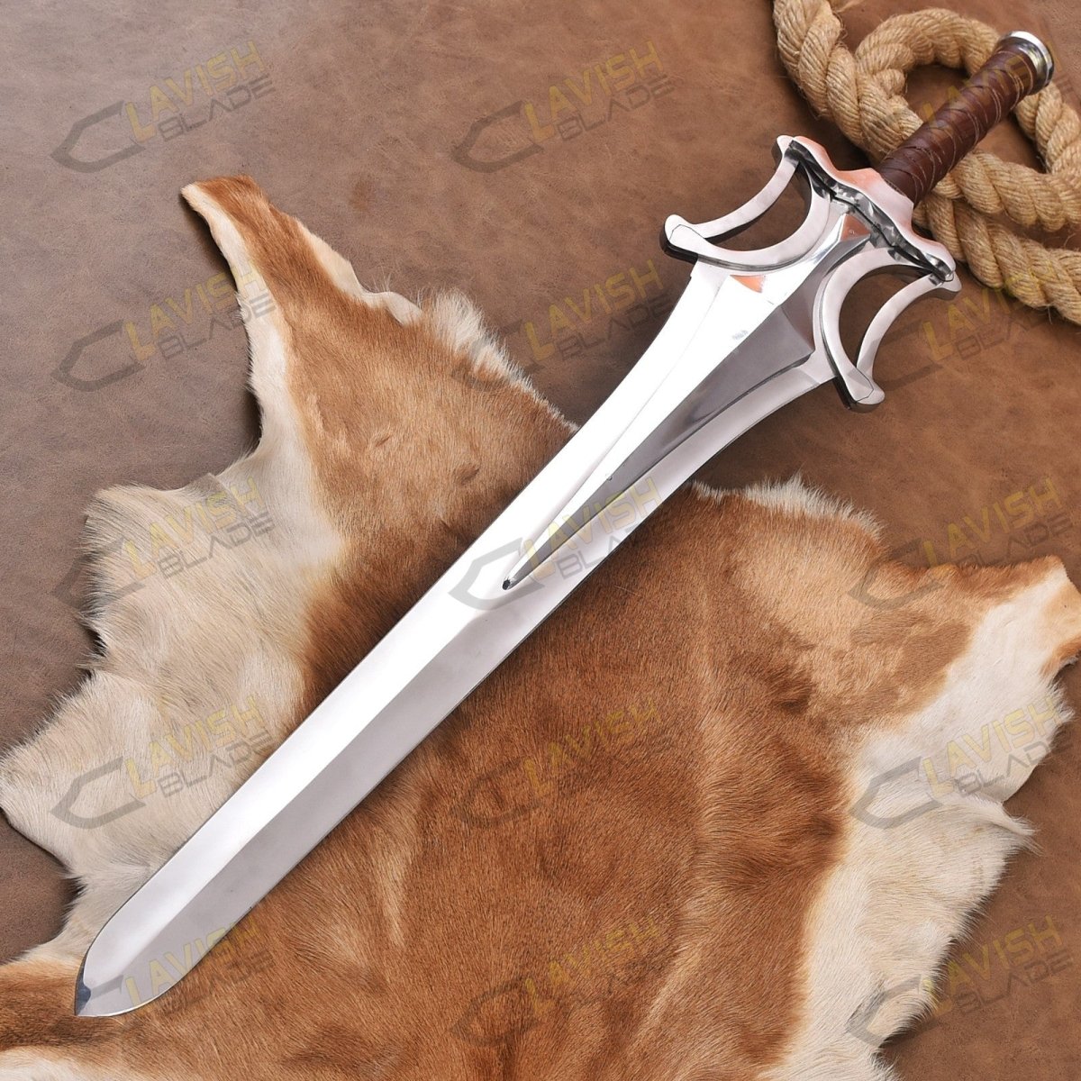 Champion's Power Sword Replica 42 Inch Fantasy Sword with Sheath - Lavish Blade
