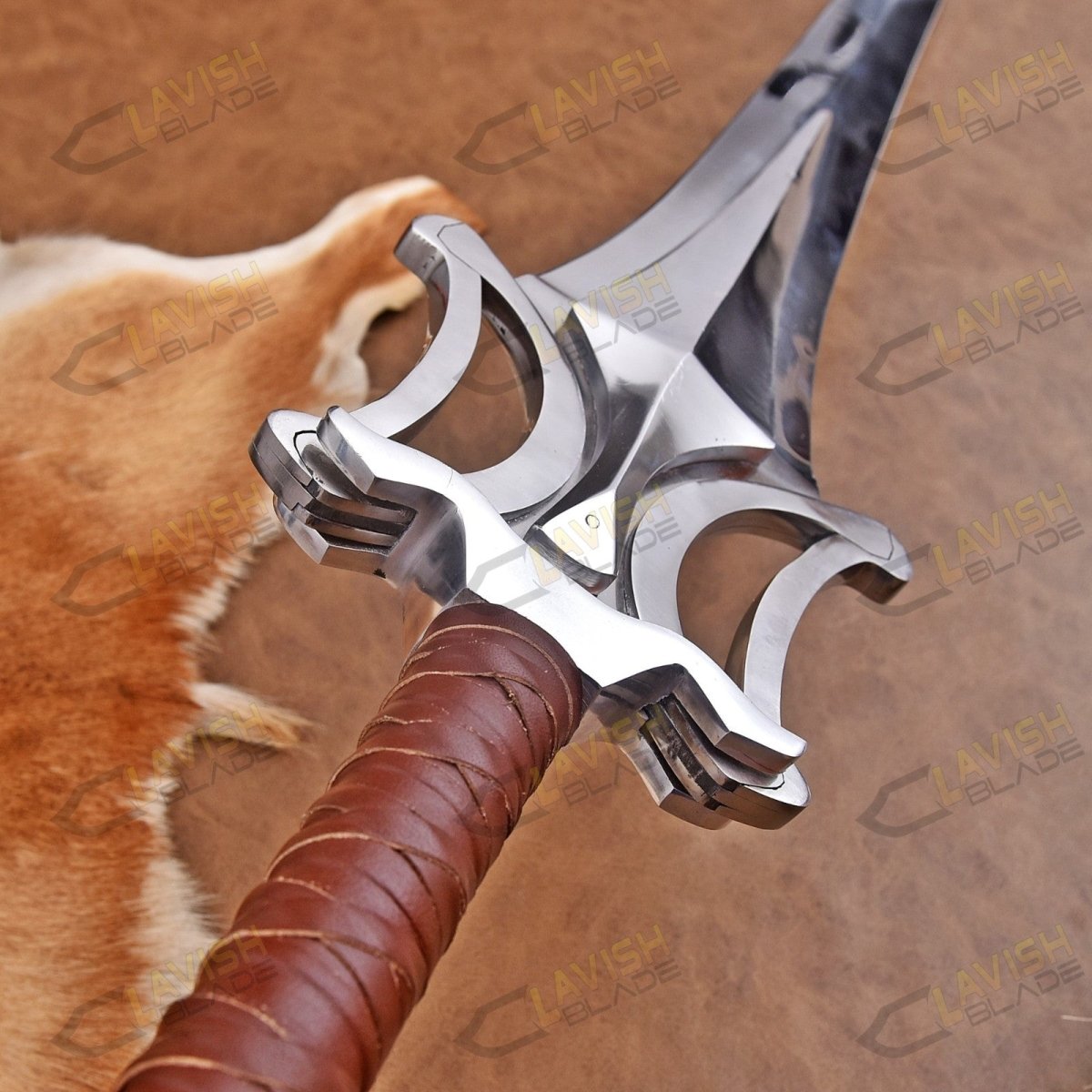 Champion's Power Sword Replica 42 Inch Fantasy Sword with Sheath - Lavish Blade