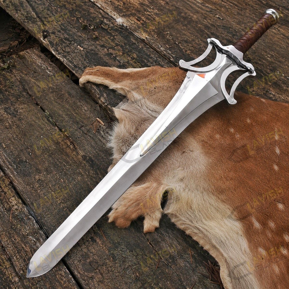 Champion's Power Sword Replica 42 Inch Fantasy Sword with Sheath - Lavish Blade