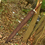 Custom Damascus Viking Sword 32 Inch Rosewood Handle with Brass Guard - Lavish Blade