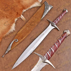 Elven-Style Short Sword Replica 22 Inch Stainless Steel with Scabbard - Lavish Blade