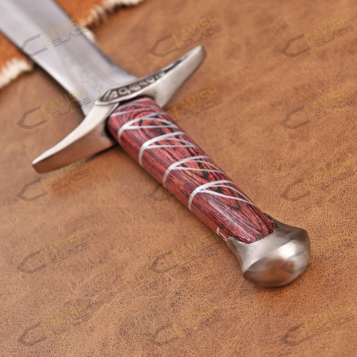 Elven-Style Short Sword Replica 22 Inch Stainless Steel with Scabbard - Lavish Blade