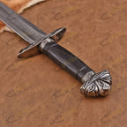 Hand Forged Damascus Steel Viking Sword 40 Inch with Custom Scabbard - Lavish Blade