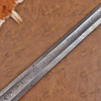 Hand Forged Damascus Steel Viking Sword 40 Inch with Custom Scabbard - Lavish Blade