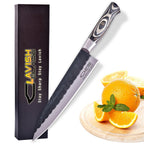 Hand Forged High Carbon Stainless Chef Knife 13 Inch Raindrop Pattern - Lavish Blade