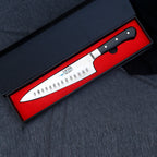 Hand Forged J2 Steel Santoku Knife 12.5 Inch Granton Edge with Micarta Handle - Lavish Blade