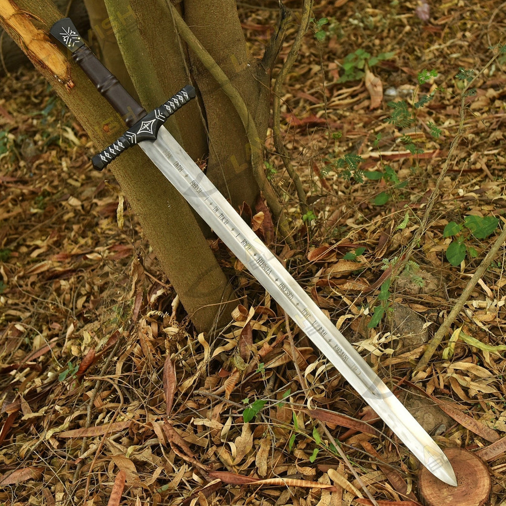 Hand Forged Viking Sword Replica 40 Inch Carbon Steel with Scabbard - Lavish Blade