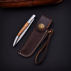 Handcrafted Stainless Folding Pocket Knife Wood and Bone with Engraving Option - Lavish Blade