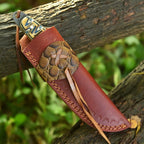 Handmade Acid Wash Hunting Knife 8 Inch Multicolored Wood Handle with Sheath - Lavish Blade
