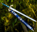 Handmade Carbon Steel Fantasy Sword 37 Inch with Wooden Scabbard