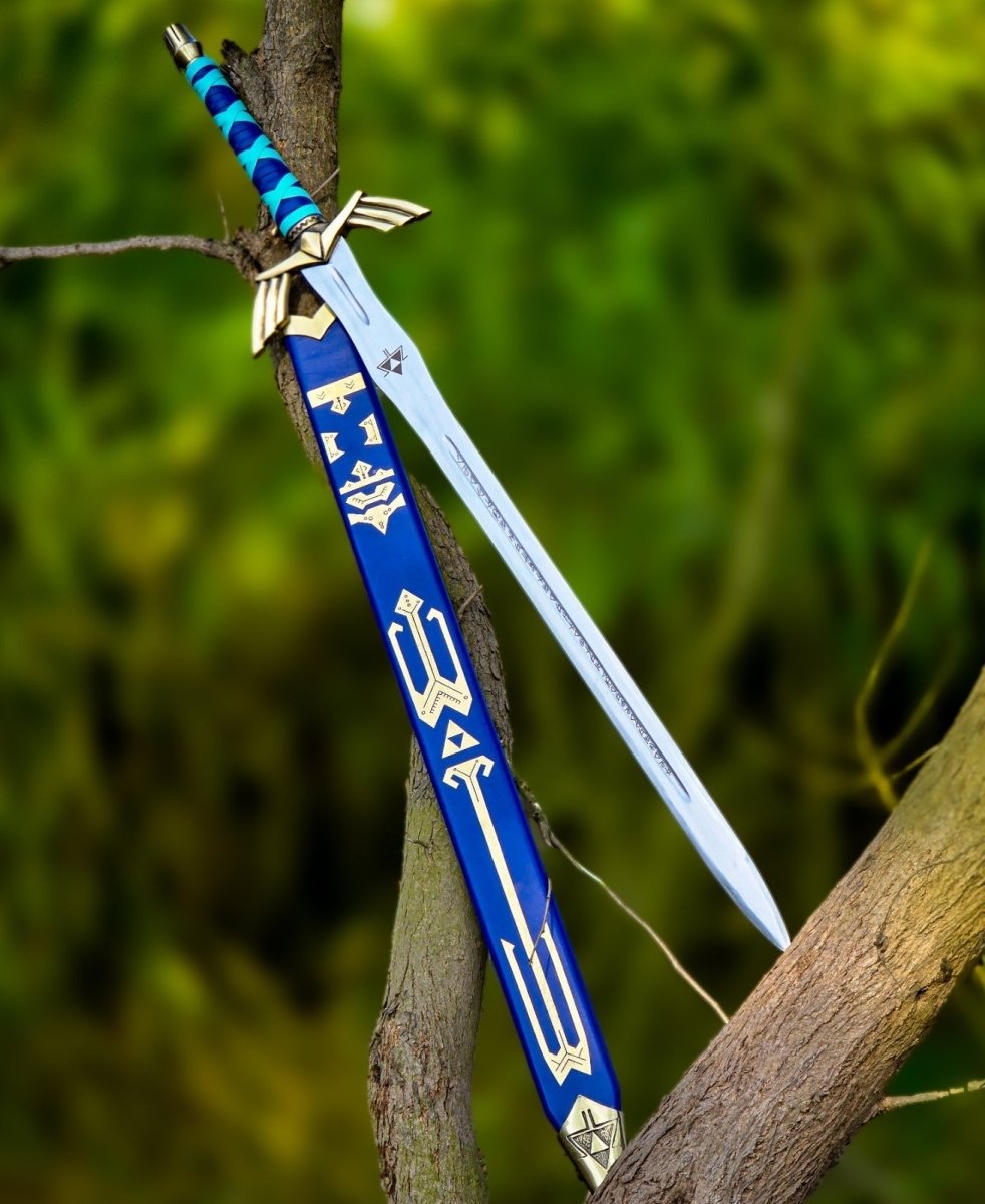 Handmade Carbon Steel Fantasy Sword 37 Inch with Wooden Scabbard