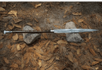 Handmade Carbon Steel Viking Spear Sword 36 Inch with Leather Sheath