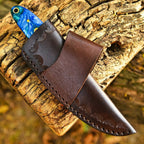 Handmade Damascus Skinner Bushcraft Knife 7 Inch Resin Handle with Sheath - Lavish Blade