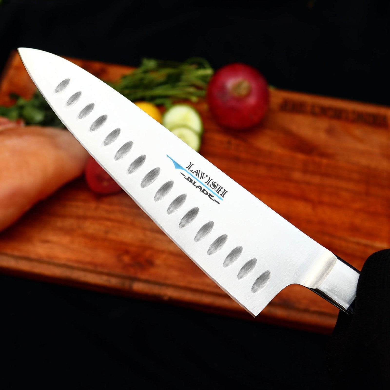 Handmade J2 High Carbon Steel 2 Piece Chef Knife Set with Roll-Up Leather Sheath - Lavish Blade