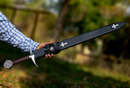 Knights Templar Accolade Sword Replica 38 Inch with Leather Scabbard - Lavish Blade