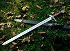 Knights Templar Accolade Sword Replica 38 Inch with Leather Scabbard - Lavish Blade