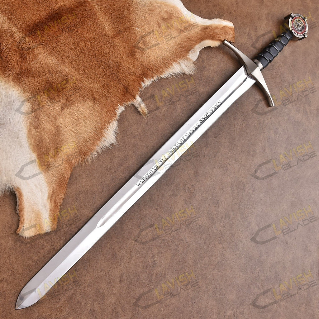 Knights Templar Crusader Sword Replica 38 Inch with Leather Scabbard - Lavish Blade