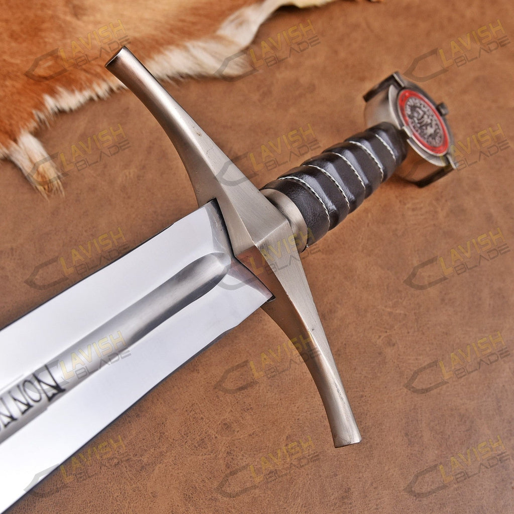 Knights Templar Crusader Sword Replica 38 Inch with Leather Scabbard - Lavish Blade