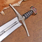 Knights Templar Crusader Sword Replica 38 Inch with Leather Scabbard - Lavish Blade