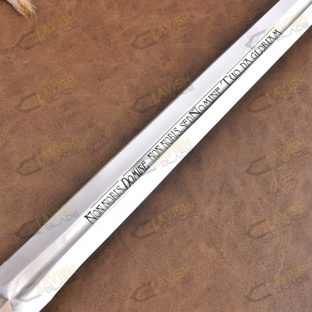 Knights Templar Crusader Sword Replica 38 Inch with Leather Scabbard - Lavish Blade