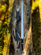 Monster Hunter's Steel Longsword Replica 40 Inch Carbon Steel with Scabbard - Lavish Blade