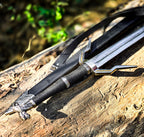 Monster Hunter's Steel Longsword Replica 40 Inch Carbon Steel with Scabbard - Lavish Blade