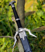 Monster Hunter's Steel Longsword Replica 40 Inch Carbon Steel with Scabbard - Lavish Blade