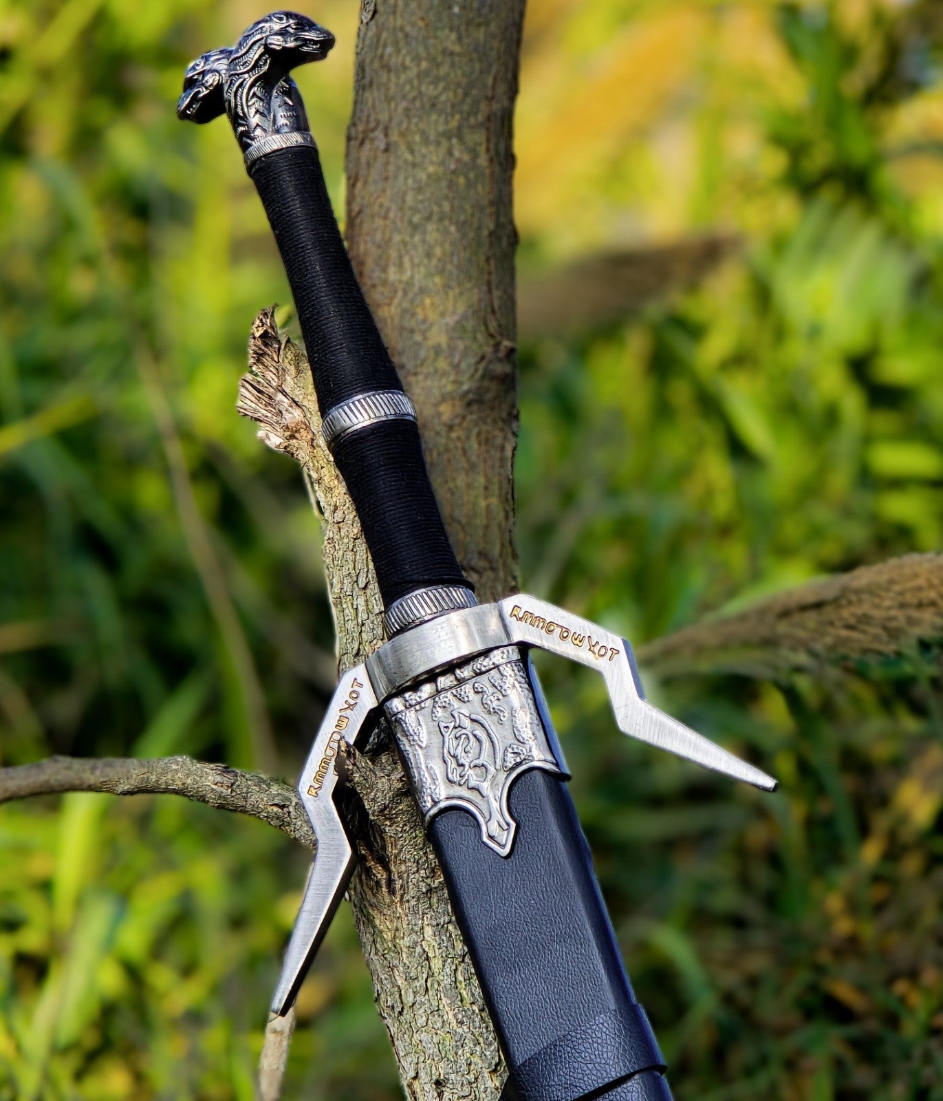 Monster Hunter's Steel Longsword Replica 40 Inch Carbon Steel with Scabbard - Lavish Blade