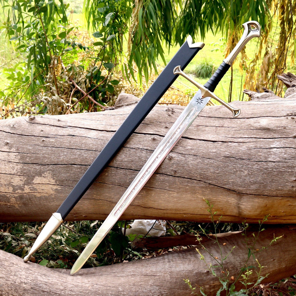 Reforged King's Longsword Replica 42 Inch with Black Scabbard - Lavish Blade