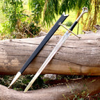 Reforged King's Longsword Replica 42 Inch with Black Scabbard - Lavish Blade