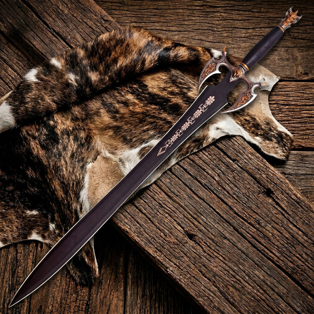 Sword of Darkness Replica 37 Inch Stainless Steel with Wall Plaque - Lavish Blade