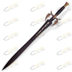 Sword of Darkness Replica 37 Inch Stainless Steel with Wall Plaque - Lavish Blade