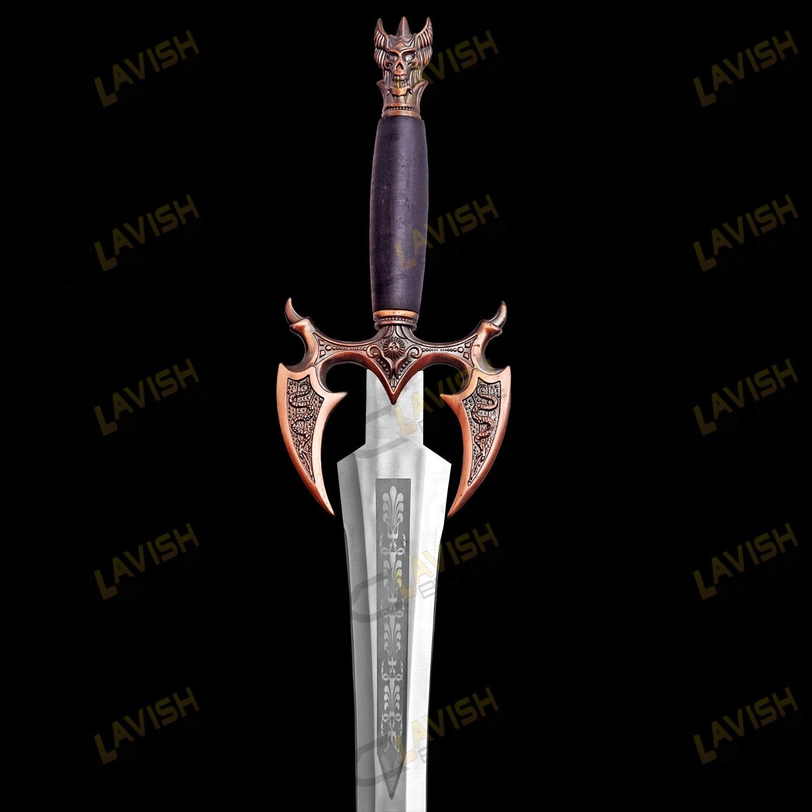 Sword of Darkness Replica 37 Inch Stainless Steel with Wall Plaque - Lavish Blade