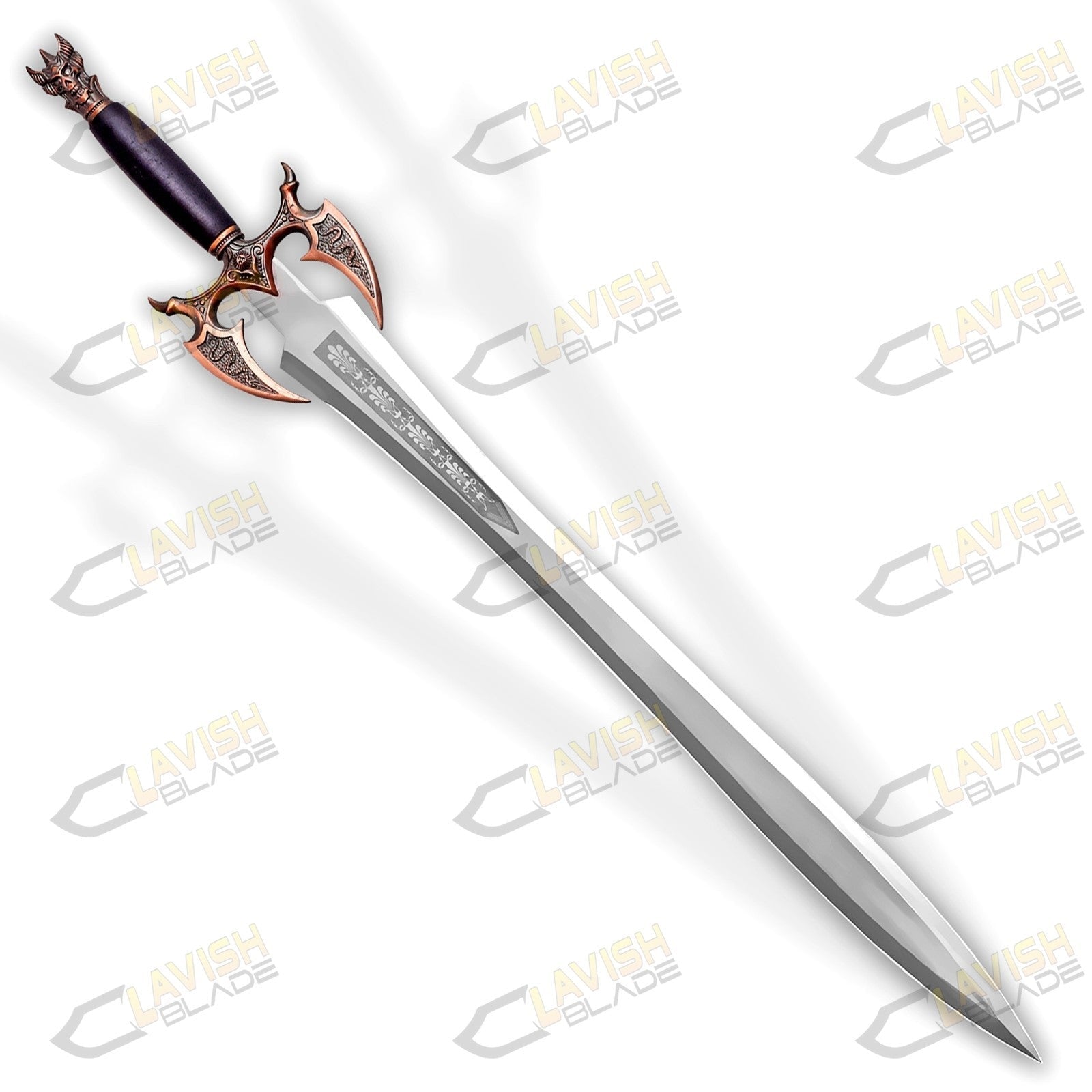 Sword of Darkness Replica 37 Inch Stainless Steel with Wall Plaque - Lavish Blade