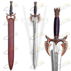 Sword of Darkness Replica 37 Inch Stainless Steel with Wall Plaque - Lavish Blade