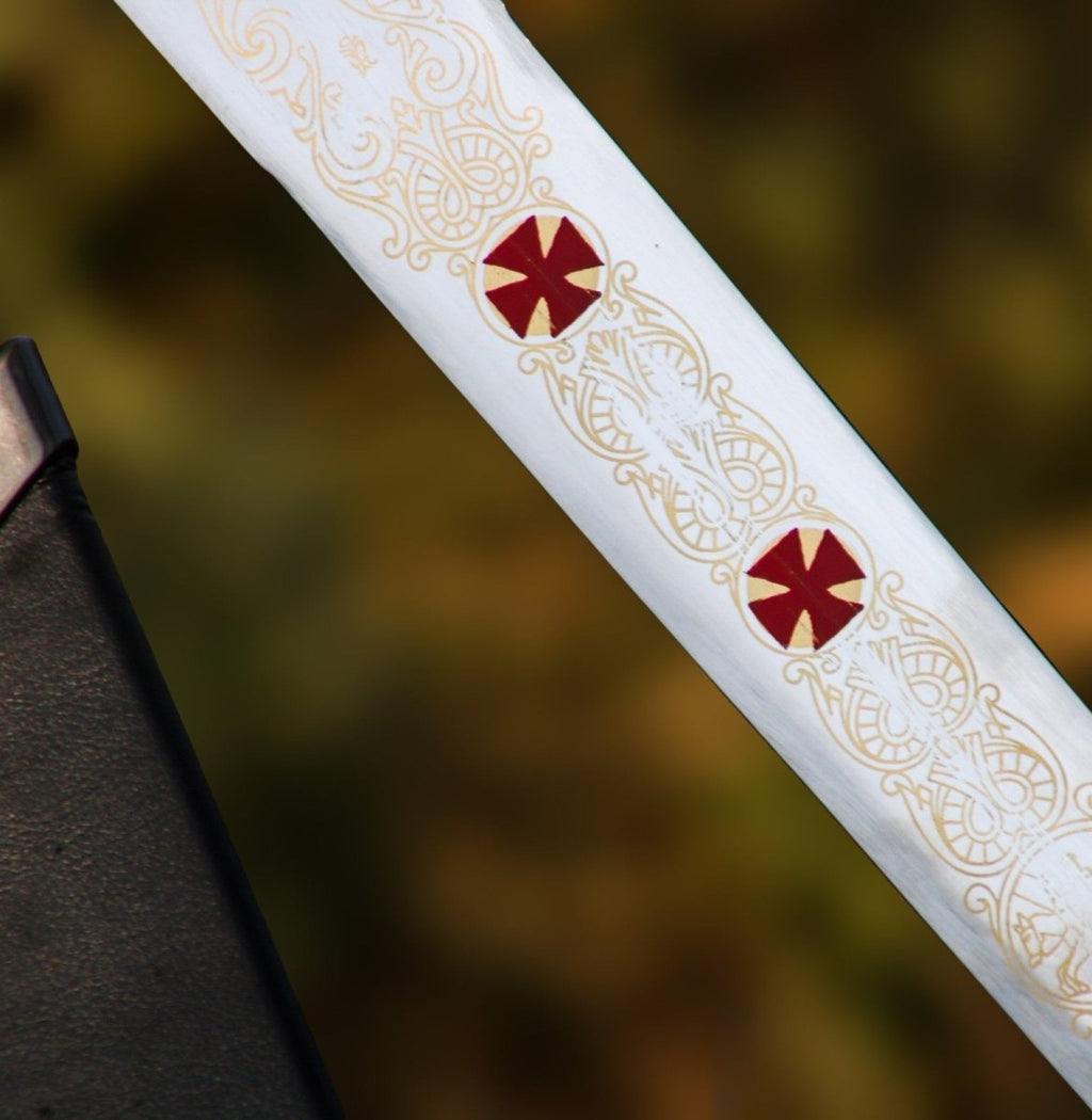 Templar Knights Ornate Holy Longsword Replica 41 Inch with Scabbard