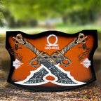 Twin Chained Warrior Blades Set with Wall Display Plaque - Lavish Blade