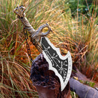 Twin Chained Warrior Blades Set with Wall Display Plaque - Lavish Blade