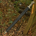 Viking Sword of Kings Replica 40 Inch with Wall Plaque and Leather Sheath - Lavish Blade